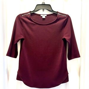 Burgundy top